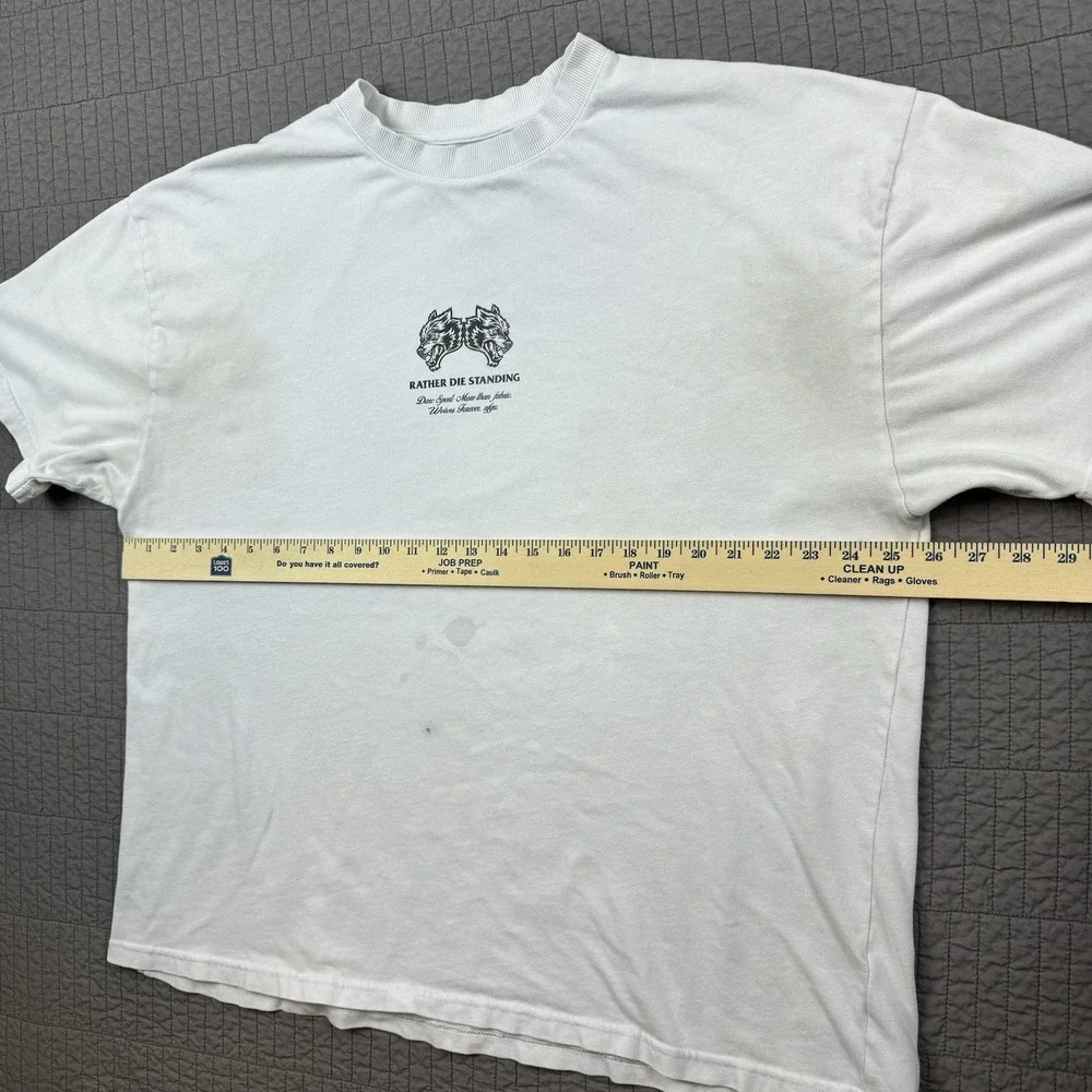 Darc Sport T Shirt Men's XXL White Wolves Bodybuilding Gym Workout Boxy Fit‎ - Picture 11 of 14